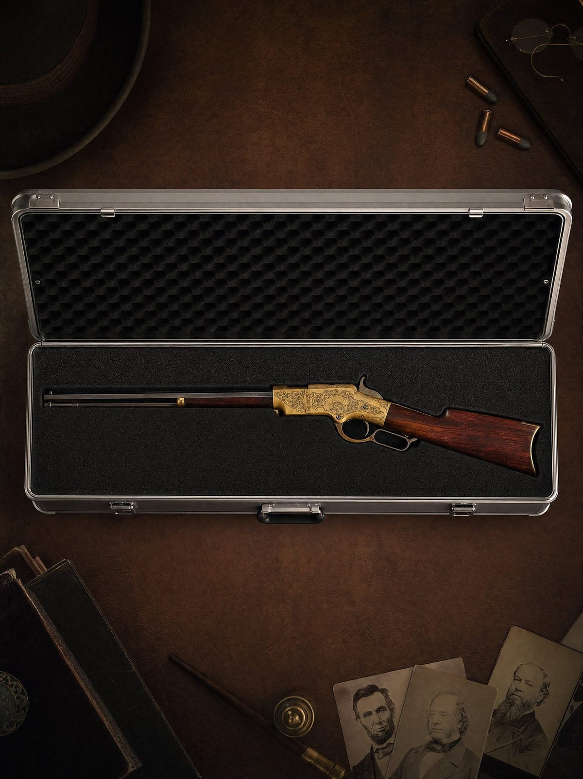 The Henry rifle Serial No. 1 in a ZARGES aluminum case