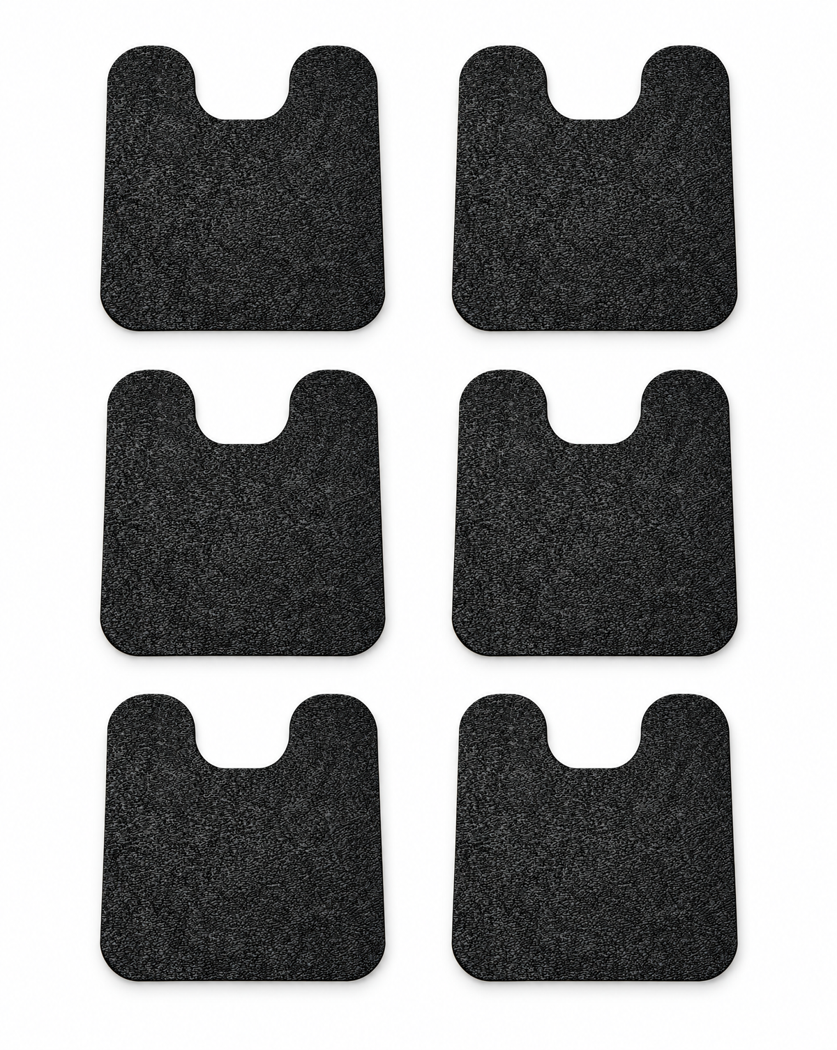 ZARGES Modular Dividers, six black notched panels laid out in two rows of three