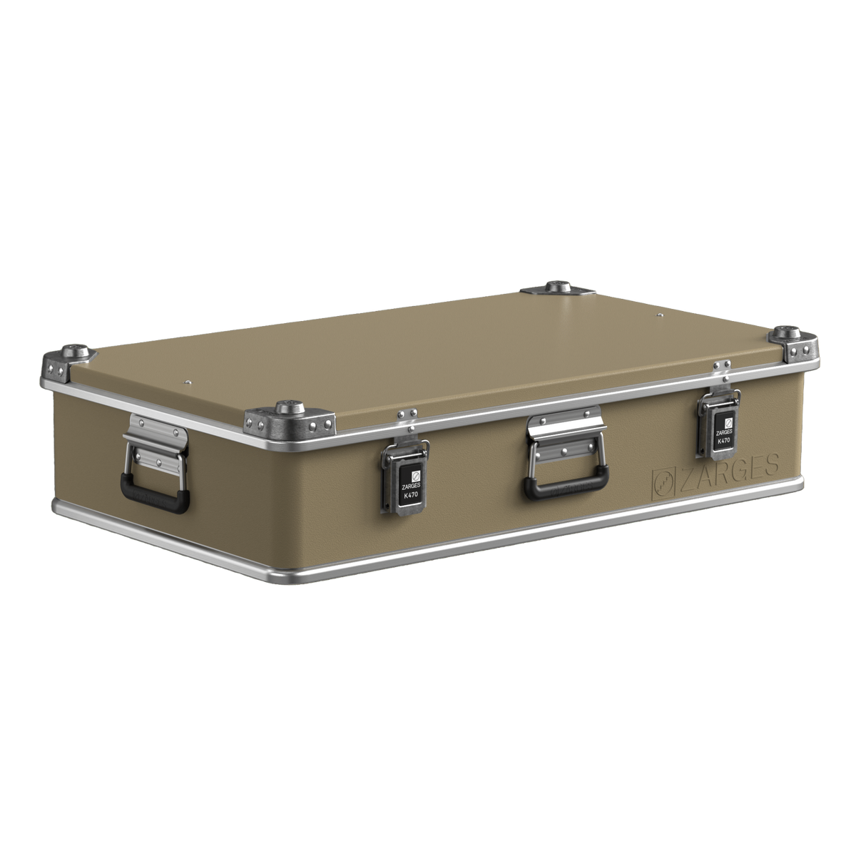 ZARGES Color Wrap K470-31015732 Beige on a flat closed K470 case, front three-quarter view