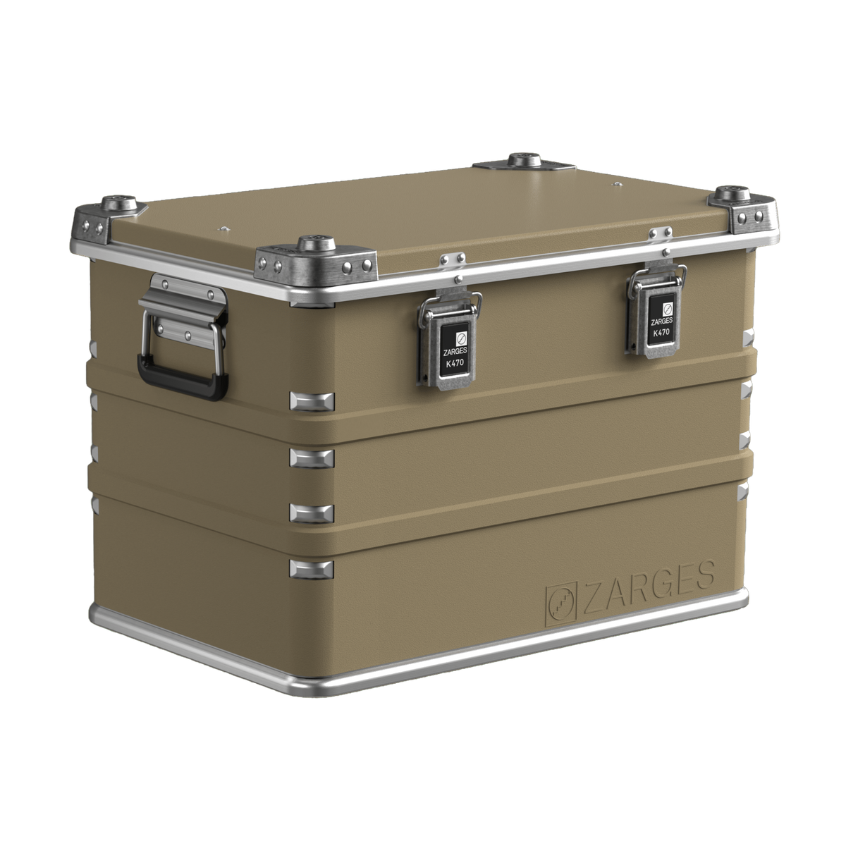 ZARGES Color Wrap K470-40564 Beige on a closed case, three-quarter view