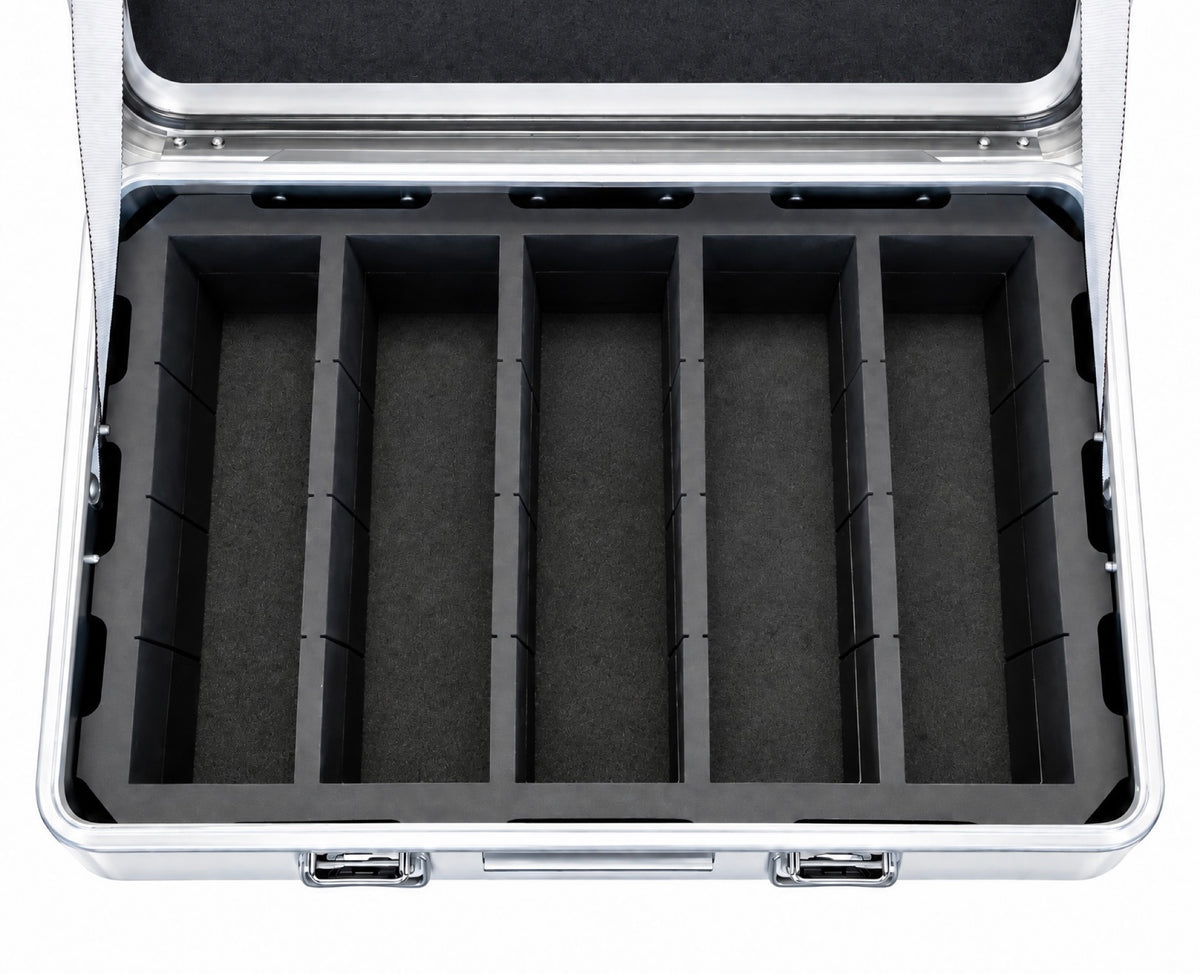 ZARGES CURATOR Open Edition, upper view open without the dividers