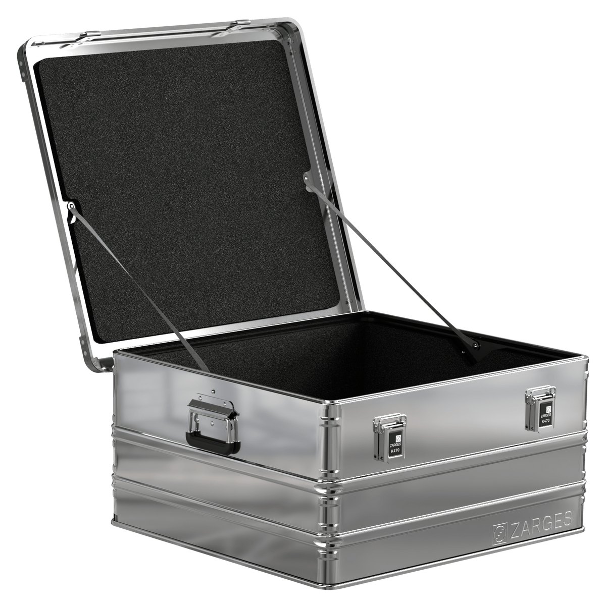 ZARGES K470-40842 aluminum case with factory-installed foam liner