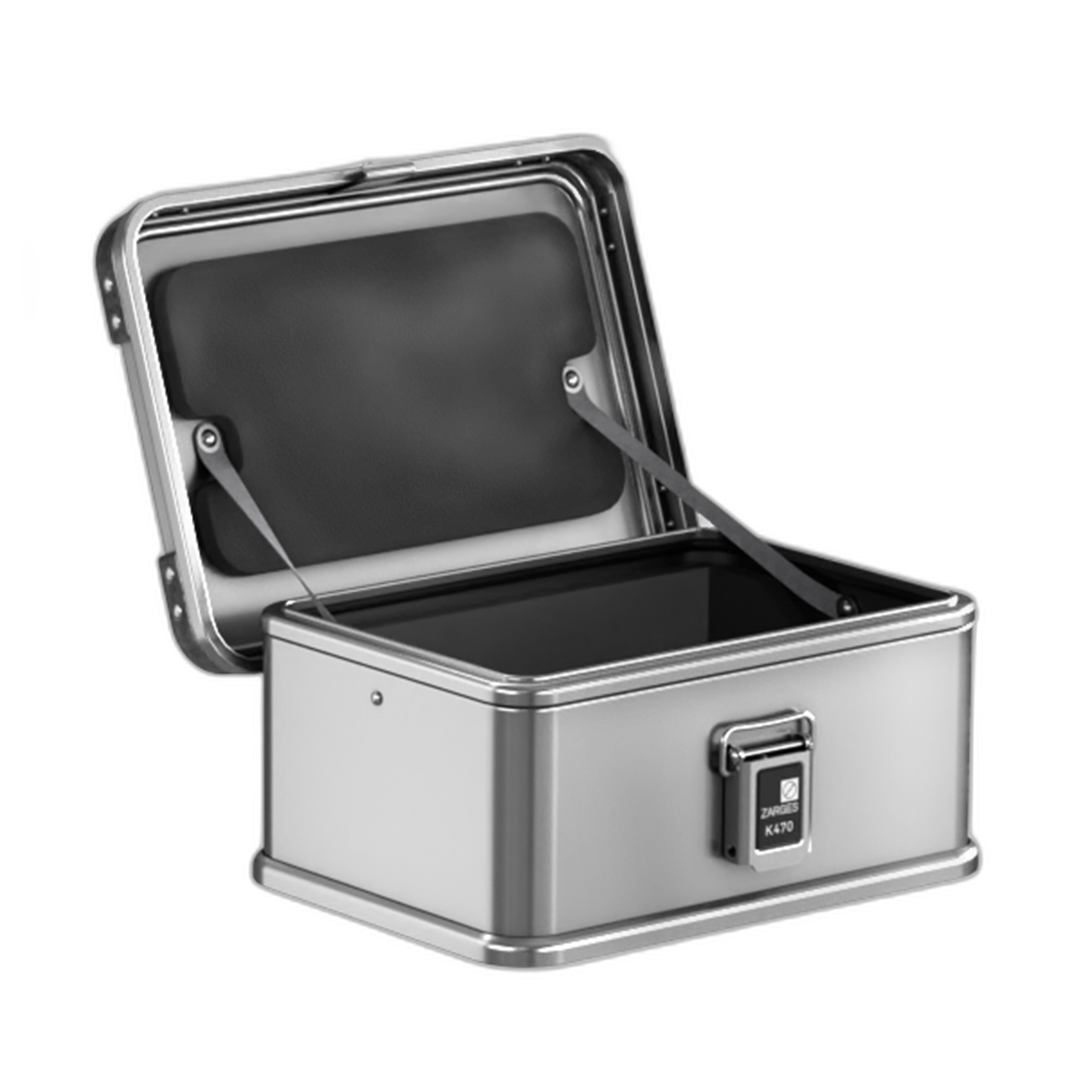 ZARGES K470 Liner - 40810 fitted in an open K470 case, black foam lining base and lid