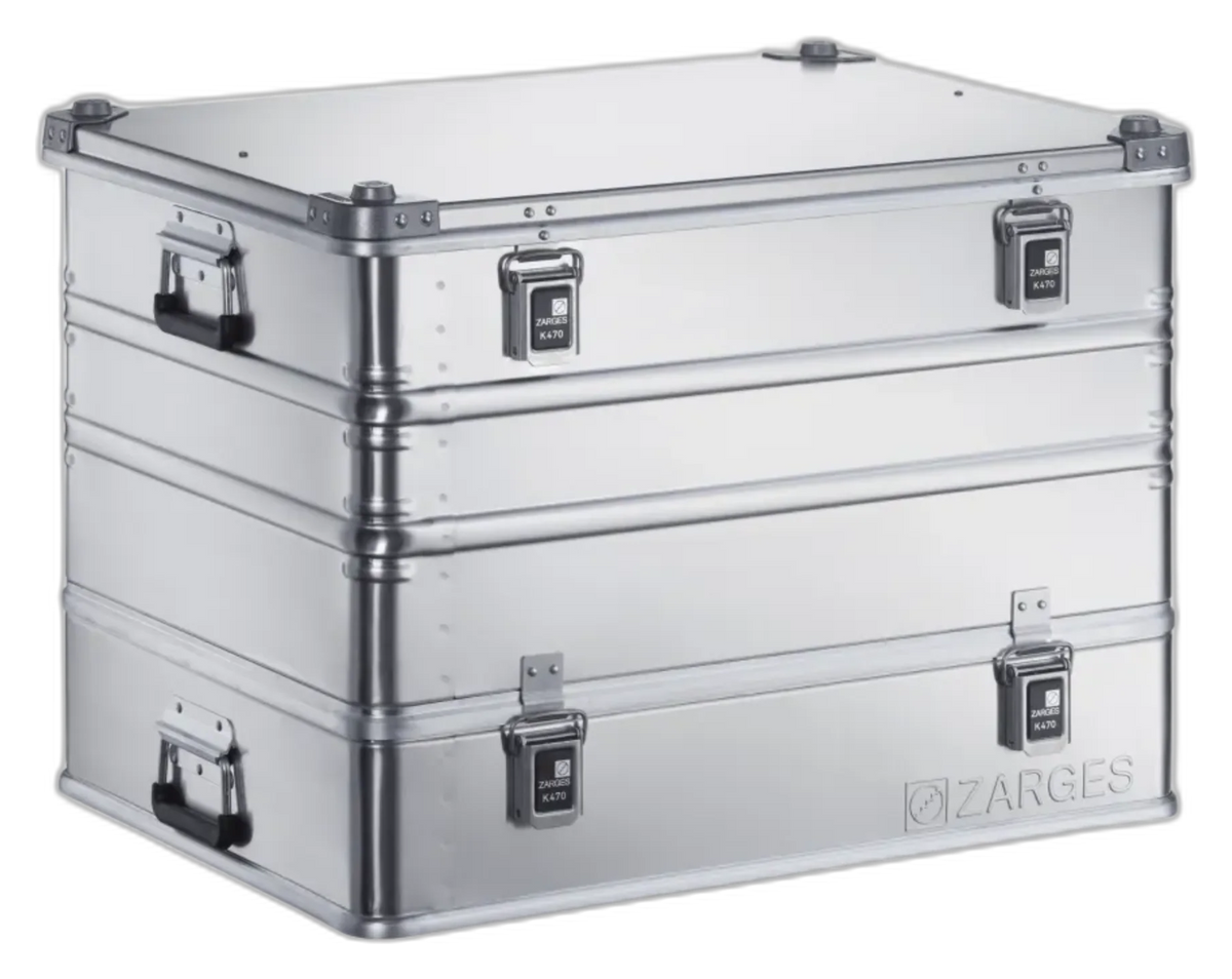 ZARGES K470-Plus Hood Case (units 40503 & 40505), closed, with hood seated on its base