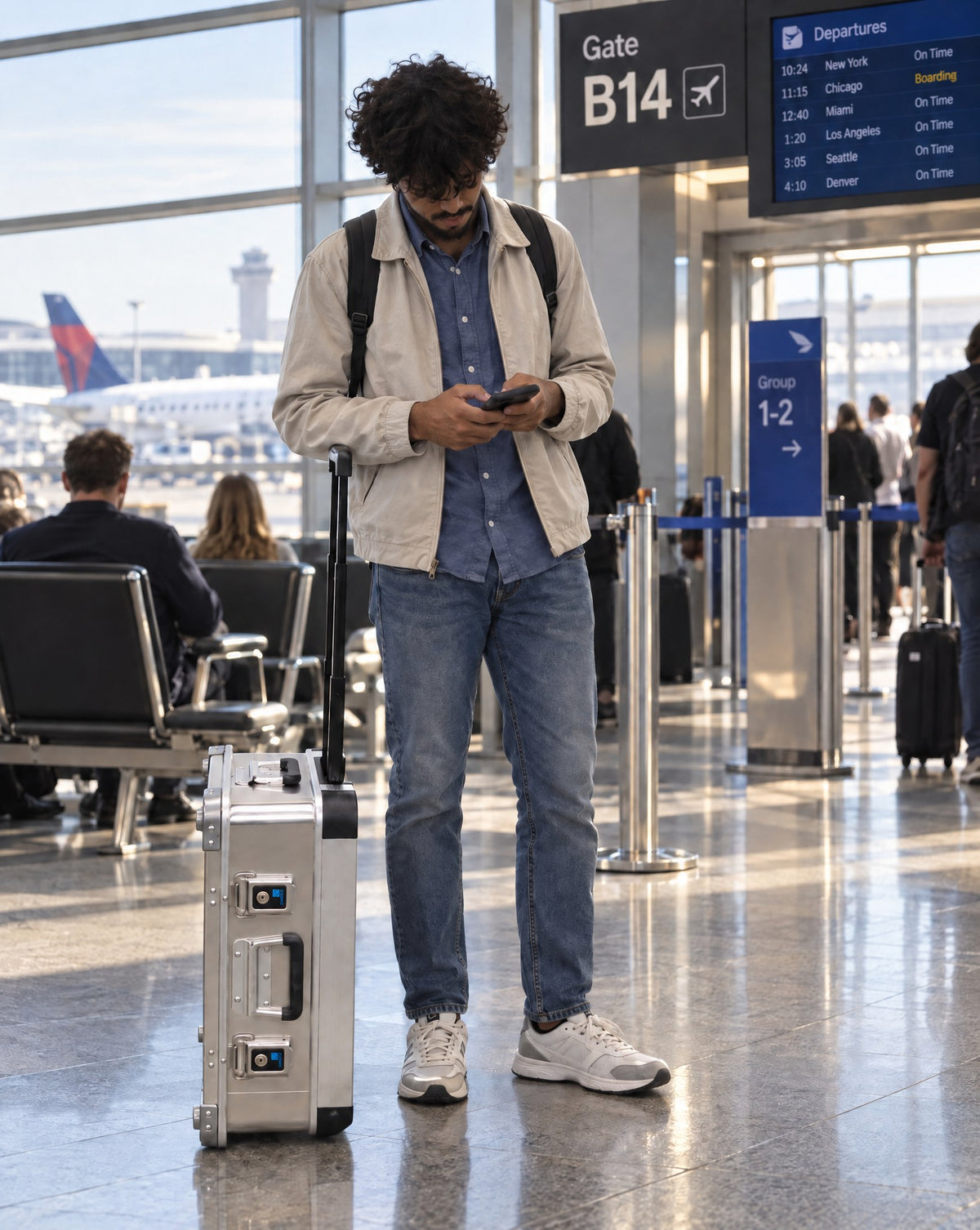 ZARGES VOYAGER card collector case in use: airport