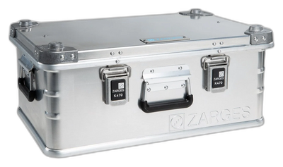 ZARGES Chameleon Case, closed, three-quarter front view with K470 latches and carry handle