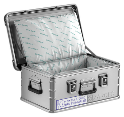 ZARGES C-Series Battery Case-40583 open with padded pillow lining and empty center