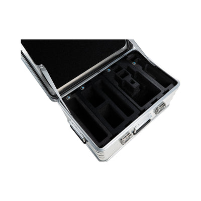 ZARGES Chameleon Case from above, empty foam modules of different sizes filling the interior