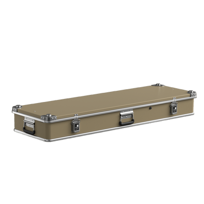 ZARGES Color Wrap K470-31011686 Beige on a long case, closed, front three-quarter view
