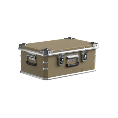 ZARGES Color Wrap K470-40568 Beige on a closed K470 case, front three-quarter view
