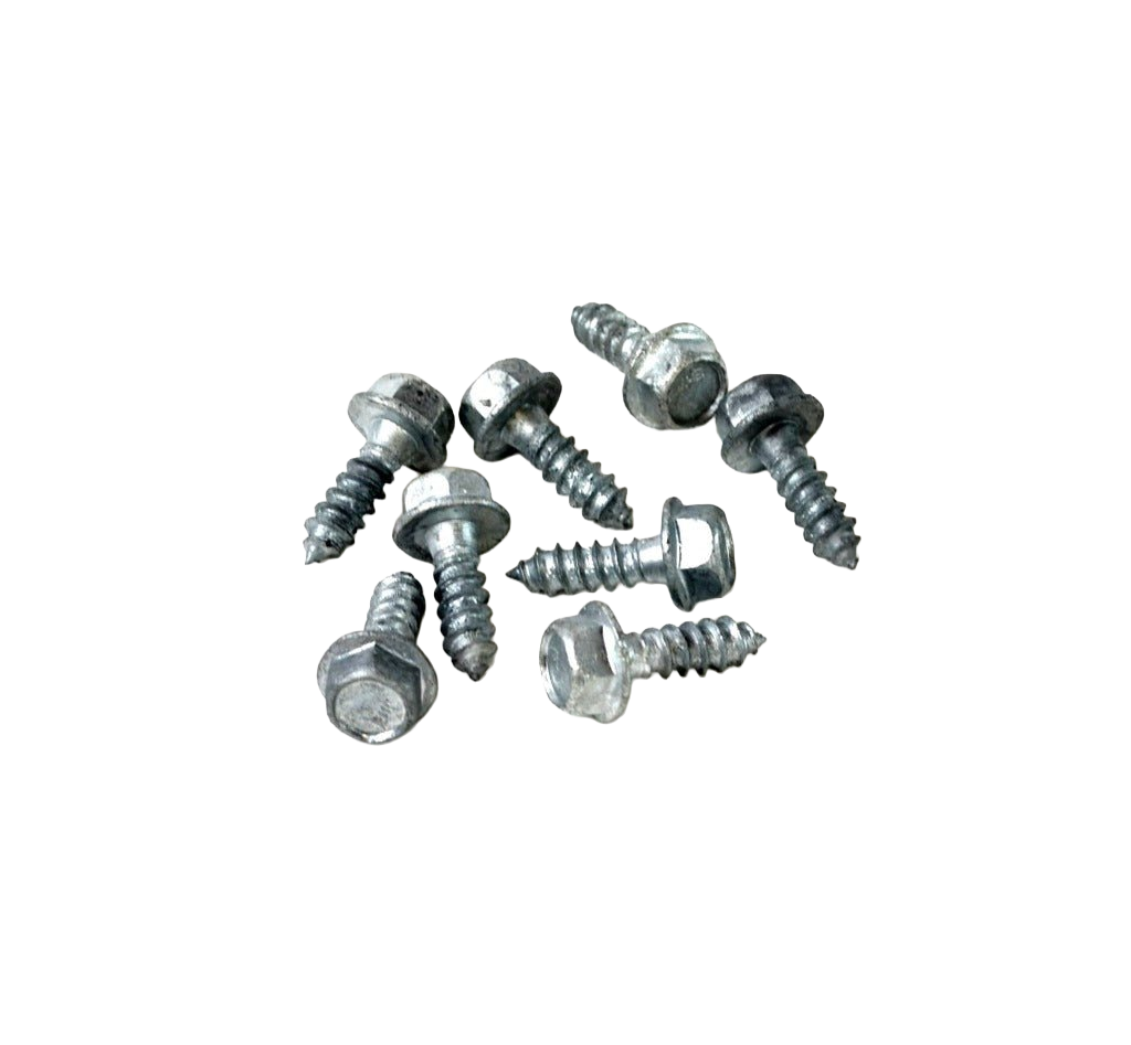 ZARGES Deck Mounting Hardware: set of eight silver hex-head self-tapping screws