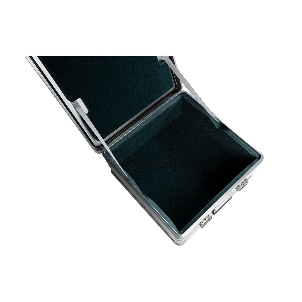 ZARGES F-Series Battery Case-6160849 seen from above, open and empty with dark interior lining