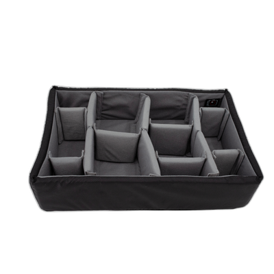 ZARGES Interior Divider Set for 40810 and 41810, black padded insert with gray adjustable dividers