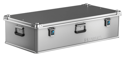 ZARGES K470-31011136 long aluminum case, closed, with center handle and two latches