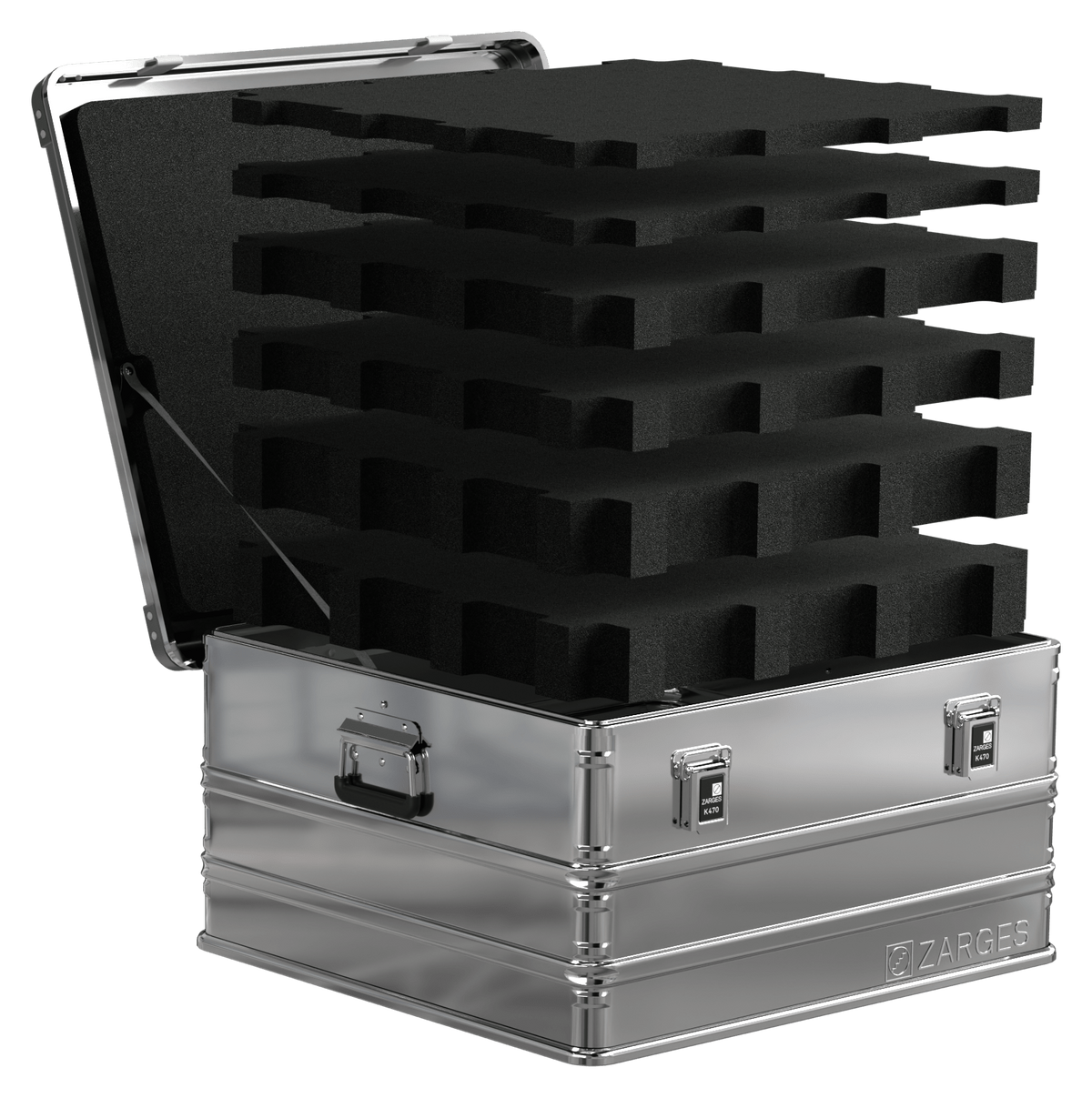 ZARGES K470-40842 aluminum case with foam fill
