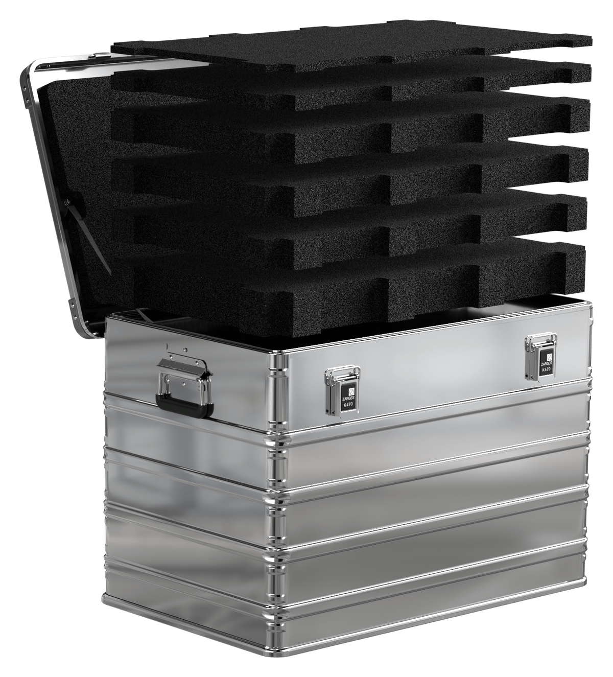 ZARGES K470-40844 aluminum case with foam fill