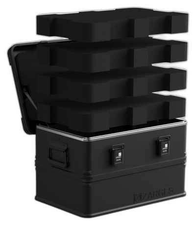 ZARGES K470-Matte Black-31013205 aluminum case with foam fill