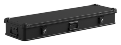 ZARGES K470-Matte Black-31016053 long rifle case, closed, three latches and center handle