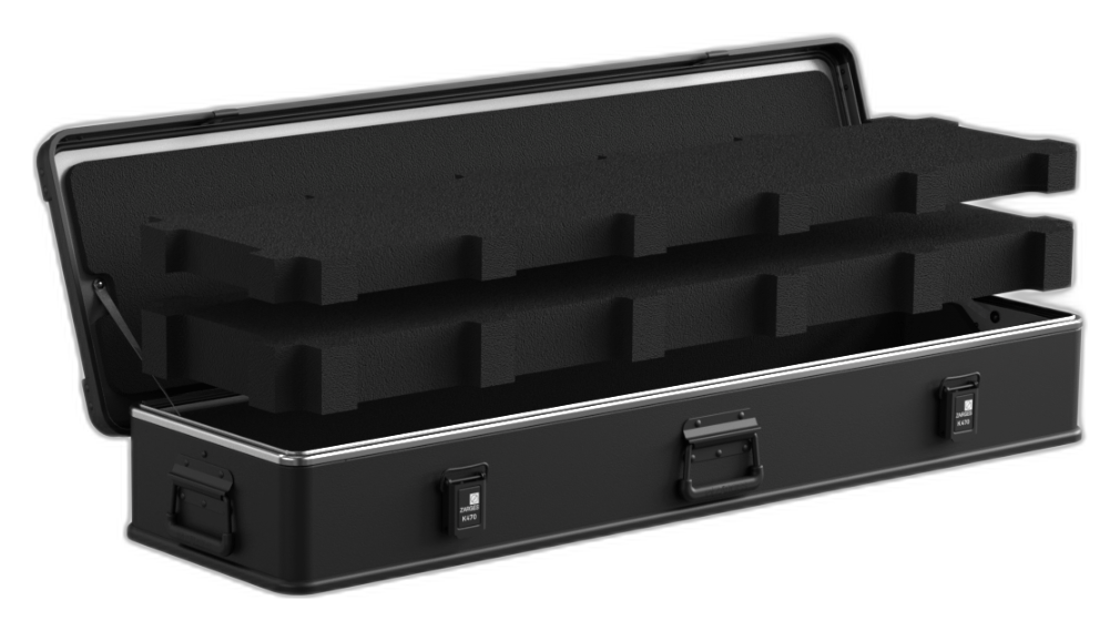 ZARGES K470-Matte Black-31016053 aluminum case with foam fill