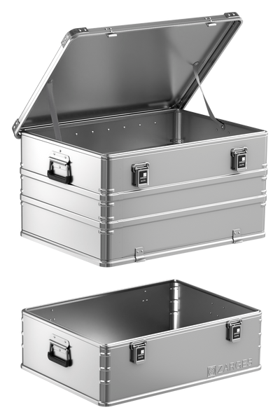 ZARGES K470-Plus Hood Case (units 40504 & 40505), hood lid open, lifted off its base tray