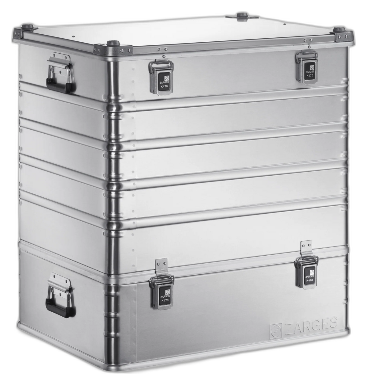 ZARGES K470-Plus Hood Case (units 40504 & 40506), closed, tall hood latched onto its base