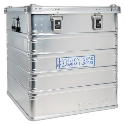 ZARGES Lift Foil F-Series 3 Battery Case, closed, front view with marking label