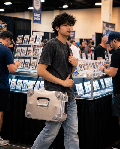ZARGES NOMAD card collector case in use: trade show