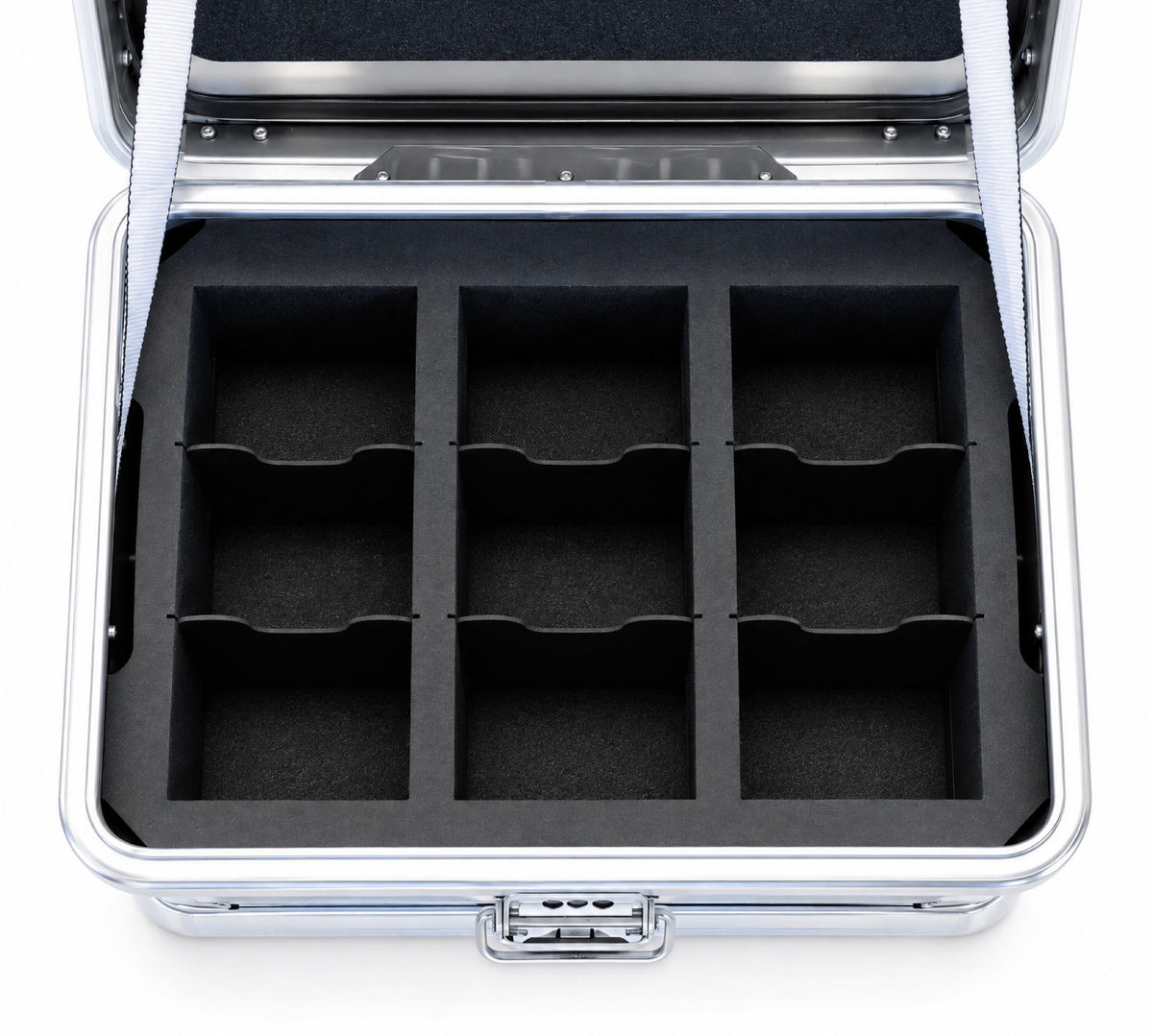 ZARGES NOMAD Open Edition, upper view open with dividers