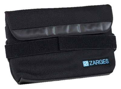 ZARGES small lid pocket 41821, black mesh organizer that attaches inside a K470 aluminum case lid