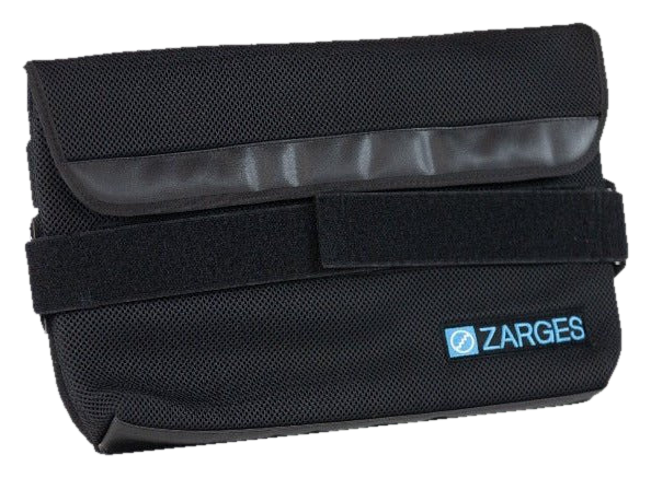ZARGES small lid pocket 41821, black mesh organizer that attaches inside a K470 aluminum case lid