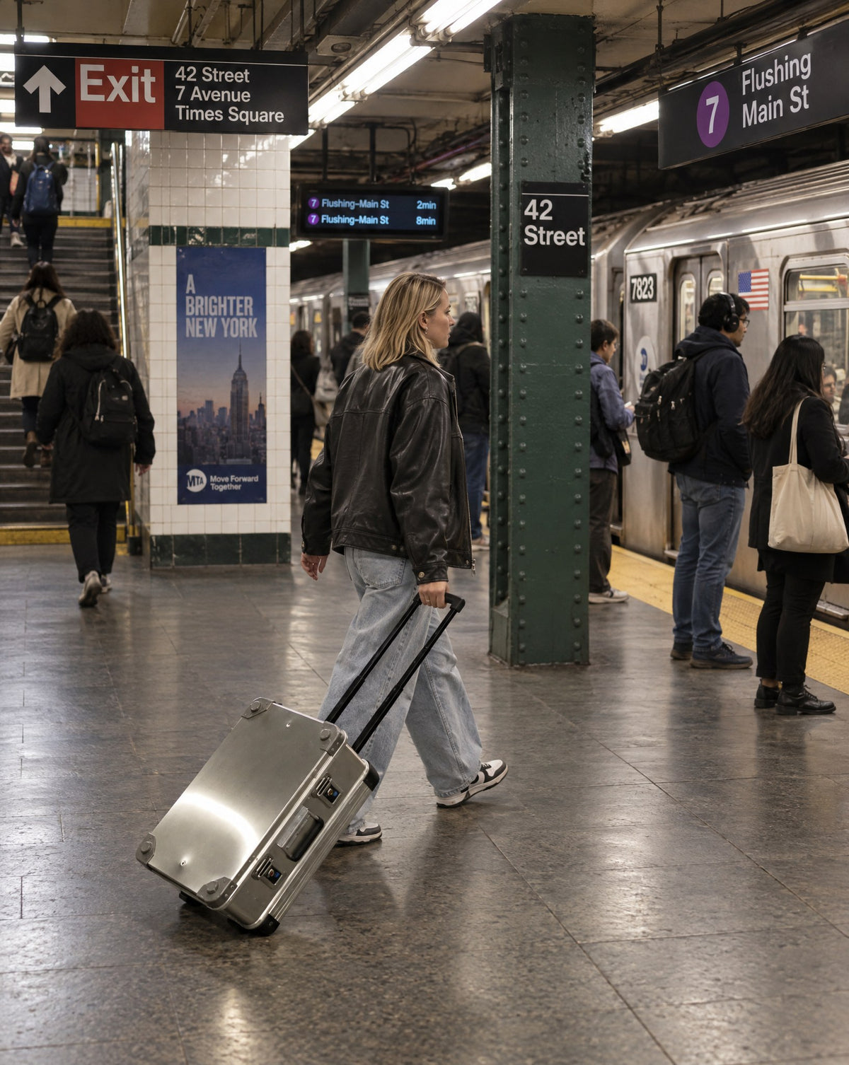 ZARGES VOYAGER card collector case in use: new york sub