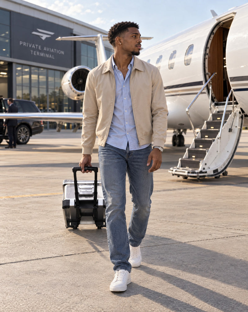 ZARGES VOYAGER card collector case in use: private plane