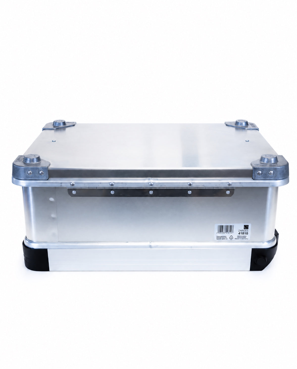 ZARGES VOYAGER Open Edition back view showing the full-length lid hinge
