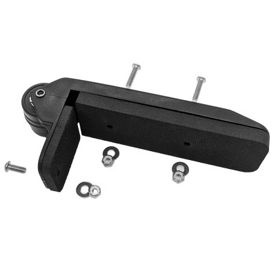 ZARGES Wheel Set bracket with mounting bolts, washers and nuts laid out