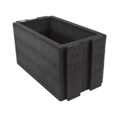 ZARGES Chameleon Module - Double-Wide Open lying flat, open-top black foam tray seen from the side